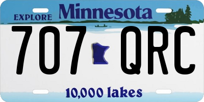 MN license plate 707QRC
