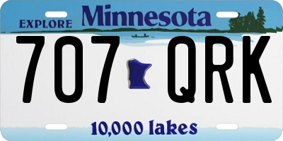 MN license plate 707QRK
