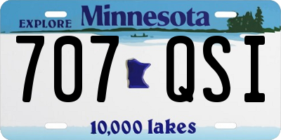MN license plate 707QSI