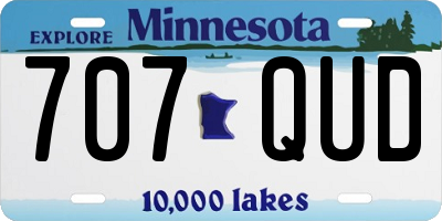 MN license plate 707QUD