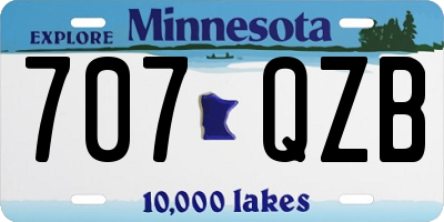MN license plate 707QZB
