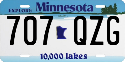 MN license plate 707QZG