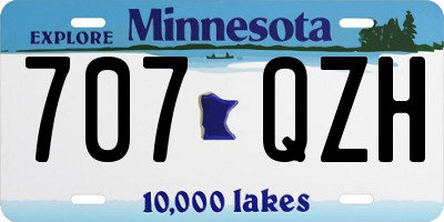 MN license plate 707QZH