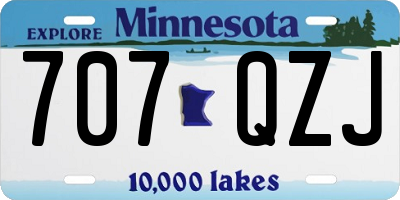 MN license plate 707QZJ