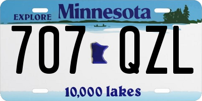 MN license plate 707QZL