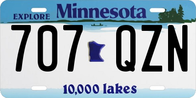 MN license plate 707QZN