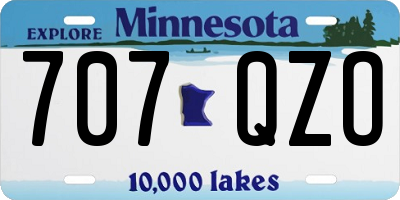 MN license plate 707QZO