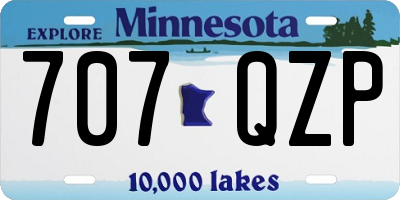 MN license plate 707QZP