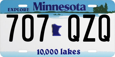 MN license plate 707QZQ