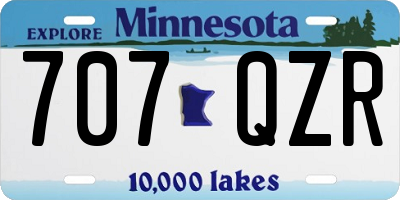MN license plate 707QZR