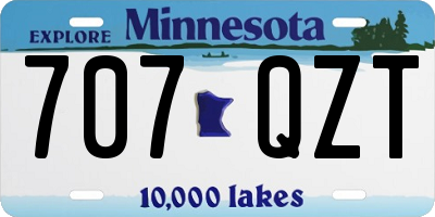 MN license plate 707QZT