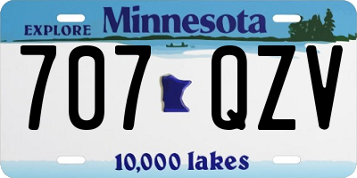 MN license plate 707QZV