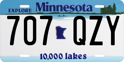 MN license plate 707QZY