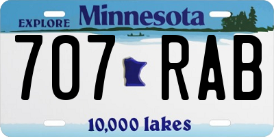 MN license plate 707RAB