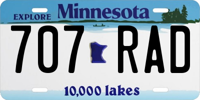MN license plate 707RAD