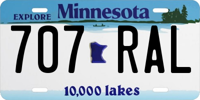 MN license plate 707RAL