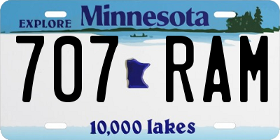 MN license plate 707RAM