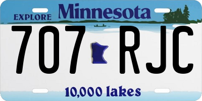 MN license plate 707RJC