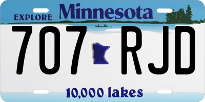 MN license plate 707RJD