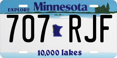 MN license plate 707RJF