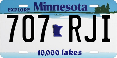 MN license plate 707RJI