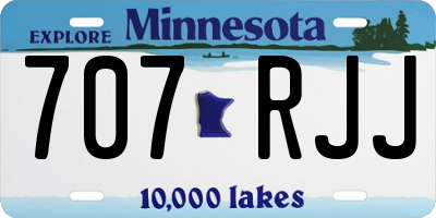 MN license plate 707RJJ