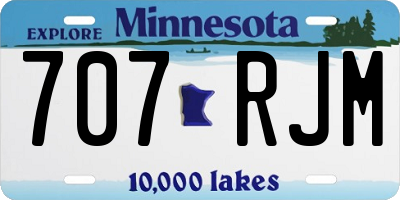 MN license plate 707RJM