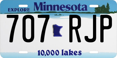 MN license plate 707RJP