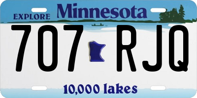MN license plate 707RJQ