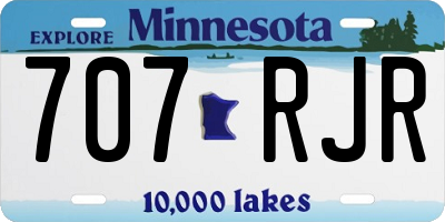 MN license plate 707RJR