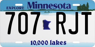 MN license plate 707RJT