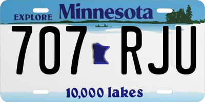 MN license plate 707RJU