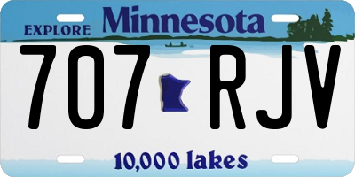 MN license plate 707RJV