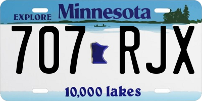 MN license plate 707RJX