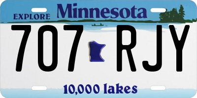 MN license plate 707RJY