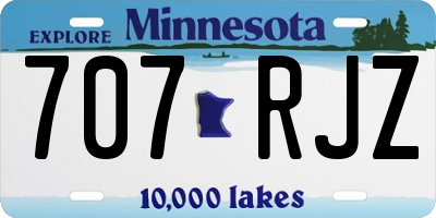 MN license plate 707RJZ