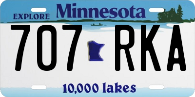 MN license plate 707RKA