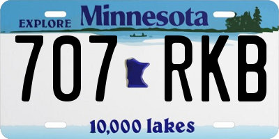 MN license plate 707RKB