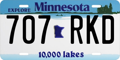 MN license plate 707RKD