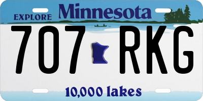 MN license plate 707RKG