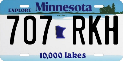 MN license plate 707RKH