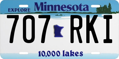 MN license plate 707RKI