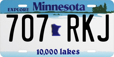 MN license plate 707RKJ