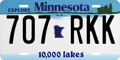 MN license plate 707RKK