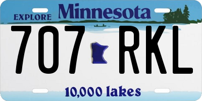 MN license plate 707RKL