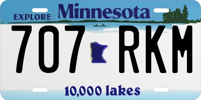 MN license plate 707RKM