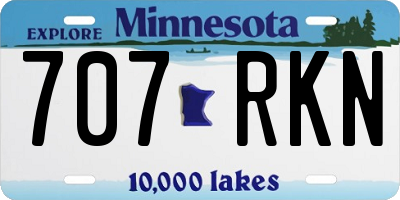 MN license plate 707RKN