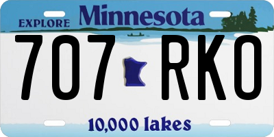 MN license plate 707RKO