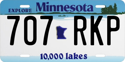 MN license plate 707RKP