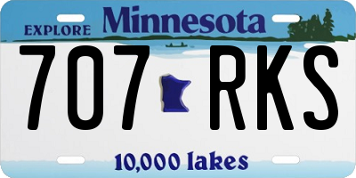 MN license plate 707RKS